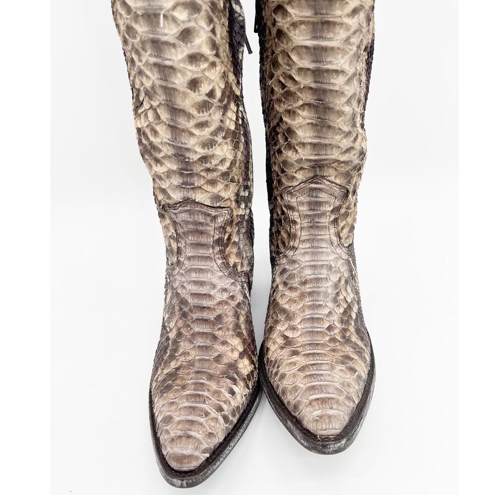 Rare Old Gringo Over The Knee Python Snakeskin Cr… - image 5